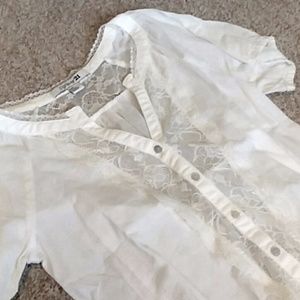 3 for $15 short sleeve button down peasant top